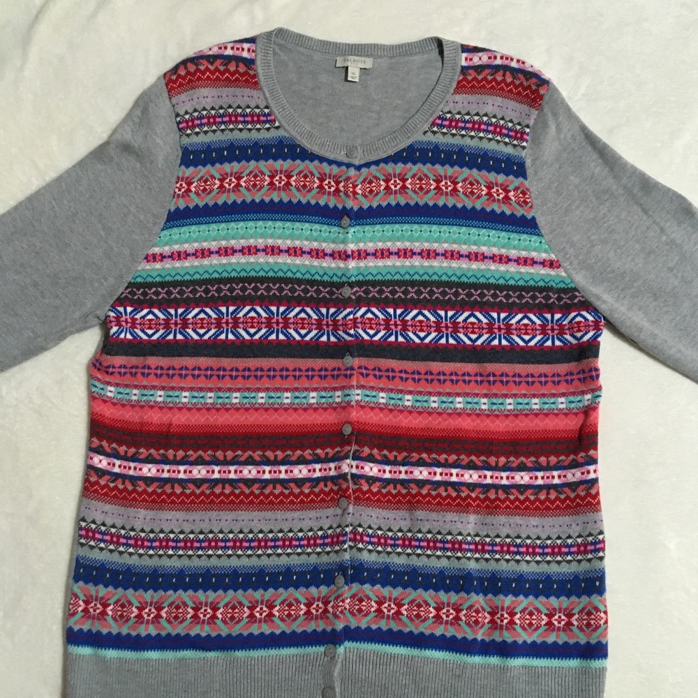 Talbots Fair Isle Cardigan